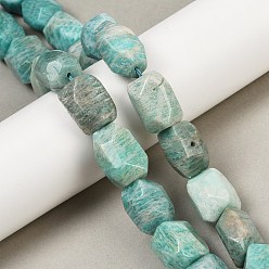 Амазонит Природных амазонит бисер нитей, граненые, самородки, 19.5~23x14~15.5x13.5~15.5 мм, отверстие : 0.9 мм, около 18~19 шт / нитка, 14.96~15.47'' (38~39.3 см)
