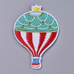 Colorful Computerized Embroidery Cloth Iron On/Sew On Patches, Costume Accessories, Hydrogen Balloon, Colorful, 75x50x1mm