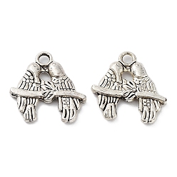 Античное Серебро Сплавочные подвески тибетского стиля, без кадмия и без свинца, птица, античное серебро, 18x17x2.5 мм, отверстие : 2.2 мм, Около 746 шт / 1000 г