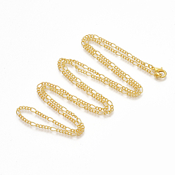 Золотой Изготовление колье из цепочки Figaro из латуни, с карабин-лобстерами , золотые, 32 дюйм (81.5 см)