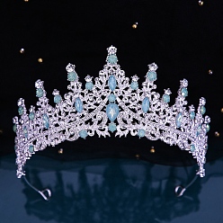 Свет Азора Сплав горный хрусталь корона резинки для волос для женщин девочек, свадебное оформление, свет Azore, 140 мм
