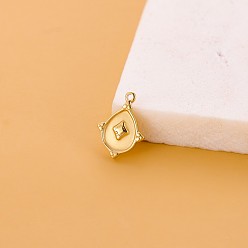 Настоящее золото 14K 304 подвески из нержавеющей стали, слезинки, ионное покрытие (ip), реальный 14 k позолоченный, 15x11 мм