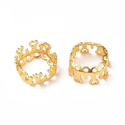 Golden Brass Sew on Prong Settings, Filigree Open Back Claw Settings for Pointed Back Rhinestone, Square, Golden, Tray: 9x9mm, 10x10x5.5mm, Hole: 0.8mm