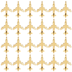 Golden 100Pcs Zinc Alloy Pendants, Airplane Charms, Golden, 20.5x14.5x5mm, Hole: 1.8mm