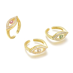 (52) Непрозрачная лаванда Латунные микро проложить манжеты кольца кубического циркония, открытые кольца, долговечный, глаз, золотые, разноцветные, размер США 7 (17.3 мм)
