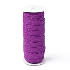 Medium Orchid Gold and Silver Sparkle Elastic Side Nylon Ribbon, Webbing Garment Sewing Accessories, Medium Orchid, 5/8 inch(15mm), about 50yards/roll(45.72m/roll)