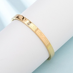 Настоящее золото 18K My Forever 304 Шарнирные браслеты из нержавеющей стали с микропаве из кубических цирконий для женщин, ионное покрытие (ip), долговечный, реальный 18 k позолоченный, 1/4 дюйм (0.6 см), внутренний диаметр: 2x2-3/8 дюйм (5x5.9 см)