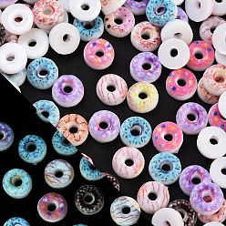 (52) Непрозрачная лаванда Кабошоны из светящейся смолы, имитация еды, декодирование, светится в темноте, пончик, разноцветные, 8.5~9x4.5 mm.