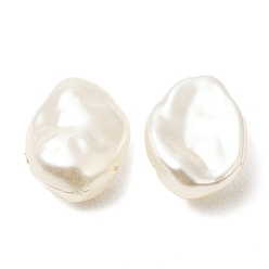 White ABS Plastic Imitation Pearl Beads, Oval, White, 10.5x8x5mm, Hole: 1.2mm,  about 2083pcs/500g