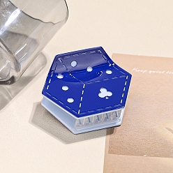 Средно-синий Заколки-когти с уксусной кислотой, игральная кость, шестиугольные аксессуары для волос для женщин и девочек, светло-синий, 66x54 мм