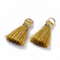 (932FM) Темно-синий аква-матовый с подкладкой Нейлоновые нитки, с золотыми железными кольцами и металлическим шнуром, темно-золотистые, 22~26x5~7 мм, отверстие : 4x2 мм