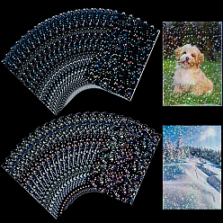 Mixed Shapes 2 пакеты 2 стили прямоугольные лазерные прозрачные пластиковые упаковочные пакеты, для карт, разнообразные, 8.8x6.1x0.02 см, 100 шт / пакет, 1 сумка / стиль