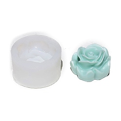 Белый Серия цветов рельефные столбы для свечей своими руками силиконовые формы, пищевой силикон, для изготовления ароматических свечей, белые, 64x40 мм
