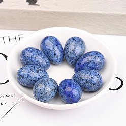 Синий Авантюрин Окрашенные и нагретые натуральные синие авантюриновые яйца фигурки статуэтки для домашнего офиса украшения рабочего стола, 30x20 мм