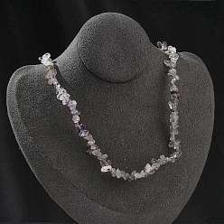 Rutilated Кварц Натуральный ужин 7 бусины из рутилированного кварца ожерелья для мужчин и женщин, с карабинами из нержавеющей стали и удлинителем цепи из нержавеющей стали, серебряные, 15.87~16.14 дюйм (40.3~41 см)