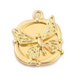 Золотой Подвески из сплава , бабочка, золотые, 17x14x2.5 мм, отверстие : 1.4 мм