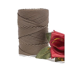 Светло-коричневый Пряжа из ткани чинлон, для ручного вязания толстой нити, пряжа для вязания крючком, загар, 4~5 мм