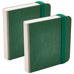 Зеленый лайм 2шт. скетчбуки для акварели из искусственной кожи, внутри чистая бумага, квадратный, зеленый лайм, 103x101x20 мм