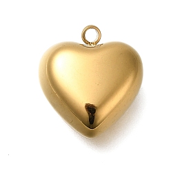 Настоящее золото 18K Ионное покрытие (ip) 304 подвески из нержавеющей стали, шарма сердца, реальный 18 k позолоченный, 16x15x8 мм, отверстие : 1.6 мм
