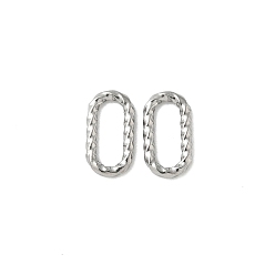 Oval 304 витые соединительные кольца из нержавеющей стали, не тускнеет, цвет нержавеющей стали, овальные, 13x7x1.5 мм, внутренний диаметр: 10x4 мм