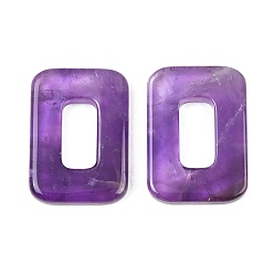 Rectangle Природных драгоценных камней подвески, геометрические прелести, прямоугольник амулеты, 25x18x3.5 мм, отверстие : 12.5x6 мм