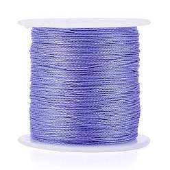 Средний Синий Шифер Полиэфирная плетеная металлическая нить, для изготовления и вышивки плетеных браслетов своими руками, средний грифельно-синий, 0.4 мм, 6 -ply, около 54.68 ярдов (50 м) / рулон