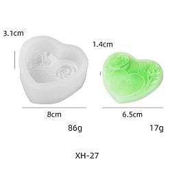 Сердце Пищевые силиконовые формы для свечей своими руками, для изготовления ароматических свечей, цветок, сердце, 80x31 мм