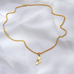 Настоящее золото 18K Ожерелья из нержавеющей стали с подвеской в виде звезды Давида для женщин и мужчин, реальный 18 k позолоченный, 23.62 дюйм (60 см)