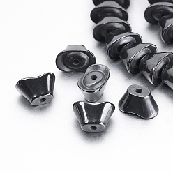 Non-magnetic Hematite Non-magnetic Synthetic Hematite Beads Strands, Ingot, 4.5x8x4.5mm, Hole: 1mm, about 89pcs/strand, 15.9 inch(40.5cm)