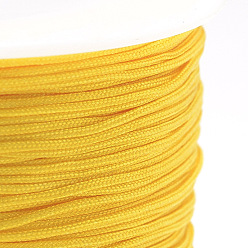Gold Nylon Thread, Chinese Knotting Cord, Gold, 0.8mm, about 109.36 yards(100m)/roll