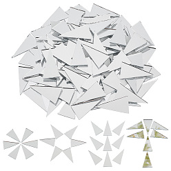 Треугольник 150шт. стеклянная мозаика, мозаика с зеркальным эффектом, для поделок своими руками украшения дома искусства, треугольные, 25x13.5x1 мм