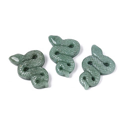 Зеленый Авантюрин Натуральный зеленый авантюрин кобра витрина украшение, фигурка для украшения дома, энергетический камень рейки для исцеления, 50~52x33.5~34.5x8.5~11 мм