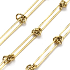 Настоящее золото 18K Ионное покрытие (ip) 304 овальные и узловые цепи из нержавеющей стали, несварные, с катушкой, реальный 18 k позолоченный, 8x7x7.5 мм