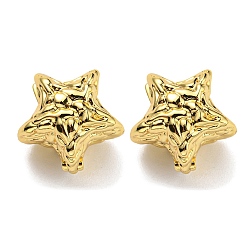 Настоящее золото 18K Серьги-кольца со звездами, украшения из латуни для женщин, без кадмия и без свинца, реальный 18 k позолоченный, 16x17 мм