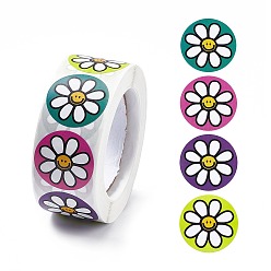 Smiling Face 4 выкройки бумажные благодарственные наклейки в рулонах, наклейки с круглыми точками, для конверта, подарочный пакет, запечатывание карты, улыбающееся лицо, 25 мм, 500шт / рулон