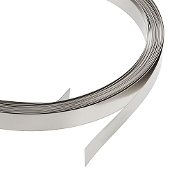 Без Покрытия Плоская медно-никелевая проволока, для diy craft, сырой (без покрытия), 8x0.2 мм, около 19.69 футов (6 м) / рулон