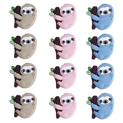 (52) Непрозрачная лаванда 12шт 3 цвета силиконовые фокусные бусины, леность, разноцветные, 36.5x33x8.5 мм, отверстие : 2.5 мм