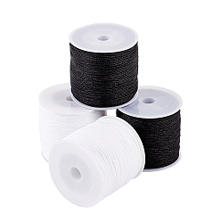 Mixed Color Nylon Thread Nylon String, for Beading Jewelry Making, Mixed Color, 0.8mm, about 100m/roll, 2 colors, 2rolls/color, 4rolls