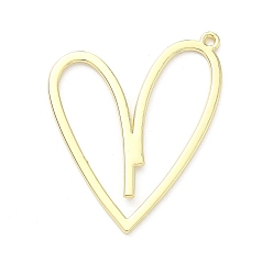 Light Gold Подвески из сплава , сердце прелести, стойки покрытие, без кадмия, без никеля и без свинца, золотой свет, 40.5x35x1.5 мм, отверстие : 1.8 мм