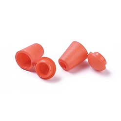 Оранжевый Пластиковые съемные колпачки, с запирающейся крышкой, для рюкзаков, оранжевые, 18x12 мм, отверстие : 4.5 мм