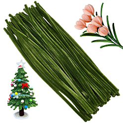 Зеленый 100шт. плюшевые палочки своими руками, стебли синели, трубочисты, материал для детских поделок, зелёные, 300x6 мм