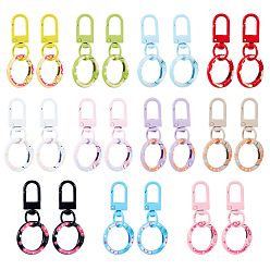 (52) Непрозрачная лаванда 22 шт. 11 цвета запекаемая краска сплав поворотные застежки, с пружинными кольцами ворот, разноцветные, 50 мм, 2 шт / цвет