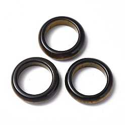 Тигровый глаз Однотонное кольцо с натуральным тигровым глазом, украшения из драгоценных камней для женщин, размер США 6 1/2 (16.9 мм)