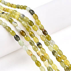 Сюянь Нефрит Природного нефрита Xiuyan бисер нитей, рис, 5~6x4~5 мм, отверстие : 0.6 мм, около 63~67 шт / нитка, 14.96~15.16 дюйм (38~38.5 см)