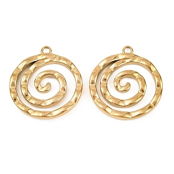 Золотой 304 подвески из нержавеющей стали, амулет в виде кованого вихря, золотые, 39x36.5x4 мм, отверстие : 3.5 мм