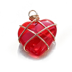 Кварц Синтетические кварцевые подвески, сердце прелести, 20 мм