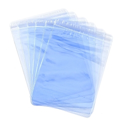 Васильковый ПВХ антиокислительные пакеты с застежкой-молнией, прозрачный чехол для хранения ювелирных изделий с защитой от потускнения, прямоугольные, васильковый, 16x11x0.03 см, односторонняя толщина: 4.9 мил(0.125мм)
