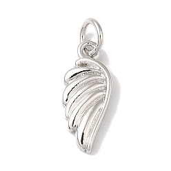 Платина Стойки обшивки латунные подвески, с целью перехода в кольце, долговечный, без свинца и без кадмия, крылья, платина, 16x6.5x2.5 мм, отверстие : 3 мм