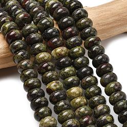 Кровь драконов Бисер натуральный дракон крови пряди, рондель, 10.5x6.5 мм, отверстие : 0.8 мм, около 59 шт / нитка, 14.69'' (37.3 см)