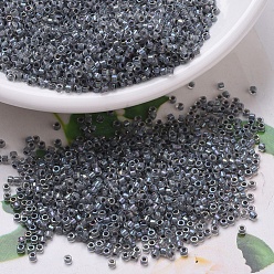 (DB0081) Gray Lined MIYUKI Delica Beads, Cylinder, Japanese Seed Beads, 11/0, (DB0081) Gray Lined, 1.3x1.6mm, Hole: 0.8mm, about 20000pcs/bag, 100g/bag